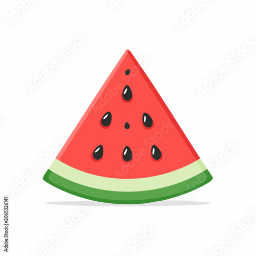 Slice of Watermelon with Seeds