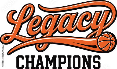 Tableau sur toile Bold championship legacy typography badge featuring vintage athletic lettering d