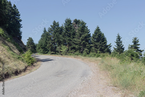 In the mountains central Greece on a sunny, summer day