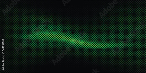 Photos Green and black abstract halftone dot vignette background
