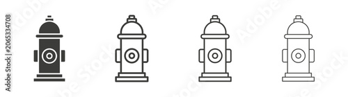 Photos Fire hydrant icon design vectors in black