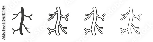 Foto Human artery icon design vectors in black