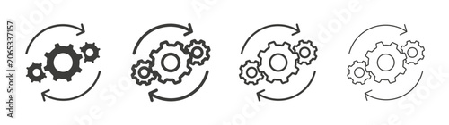 Cuadro en lienzo Operation icon design vectors in black. Suitable for web design