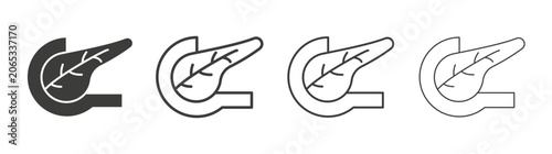 Bild auf Leinwand pancreas icon design vectors in black. Suitable for web design