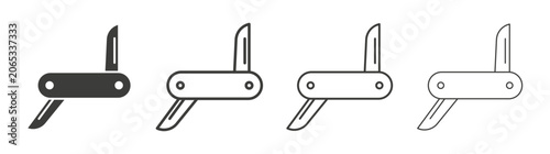 Bild auf Leinwand Pocket knife icon design vectors in black