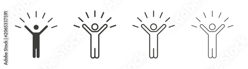 Fotografie Self confidence icon design vectors in black