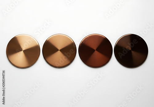 Four metallic button gradient color samples