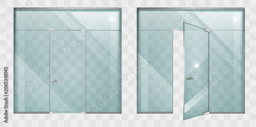 Canvas-taulu Glass Partition with a door set