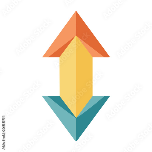 Flat geometric diamond shape vector icon