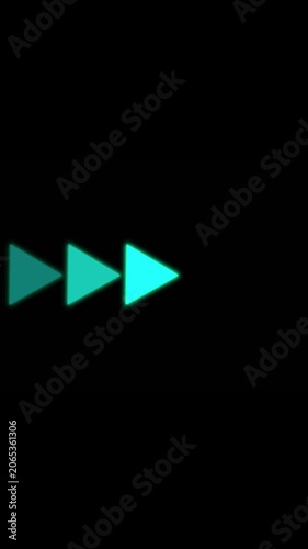 Neon Fast Forward Media Control Icon