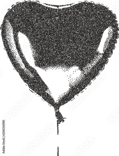 Heart y2k retro stipple art love brutalist halftone vector png transparent, passion 2000s photocopy effect tattoo aesthetic