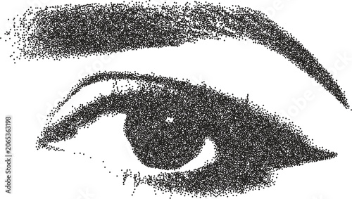 Eye y2k retro stipple art iris brutalist halftone vector png transparent, vision 2000s photocopy effect tattoo aesthetic