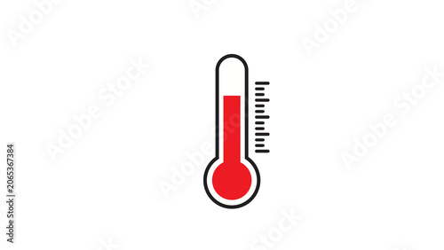 Cuadro en lienzo Untitled design - 1 High temperature thermometer icon flat vector illustration i