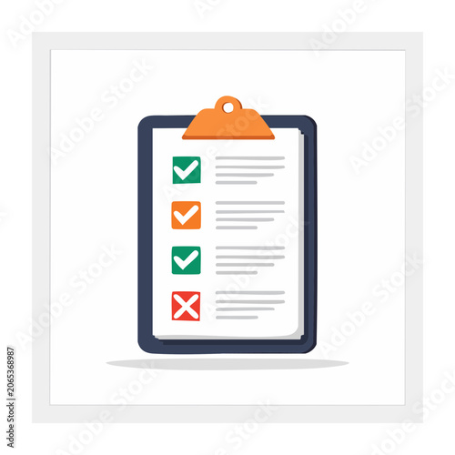 Clipboard with checklist and checkmarks