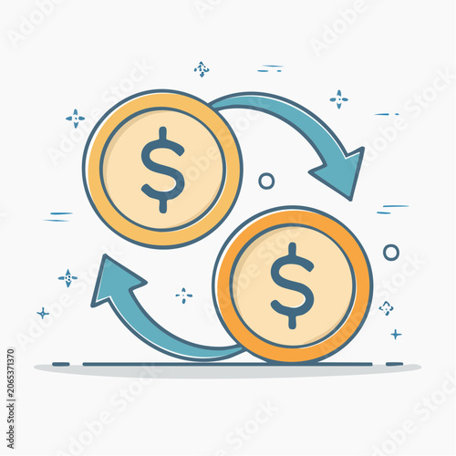 Money Exchange and Transfer Icon