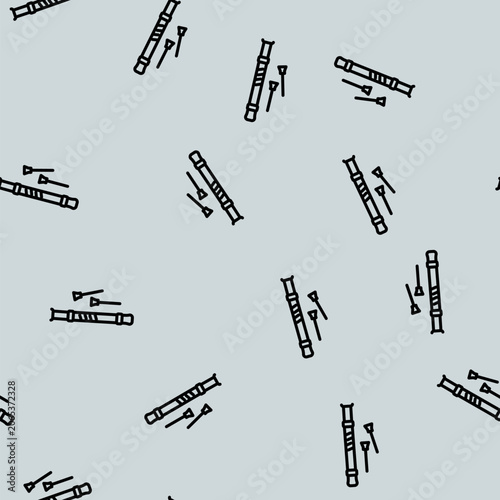 Canvastavla blowgun weapon military line seamless pattern blowgun weapon military thin line