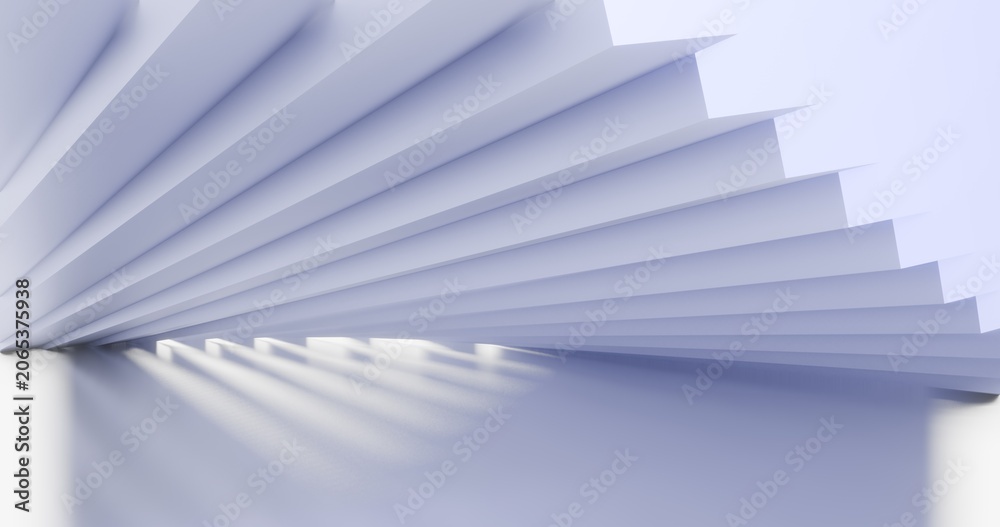 Obraz premium Abstract architecture background geometric desigm in interior 3d render