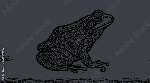 Detailed illustration of a frog.