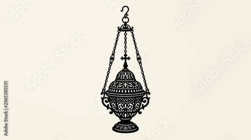 Intricate Hanging Lantern Decoration.