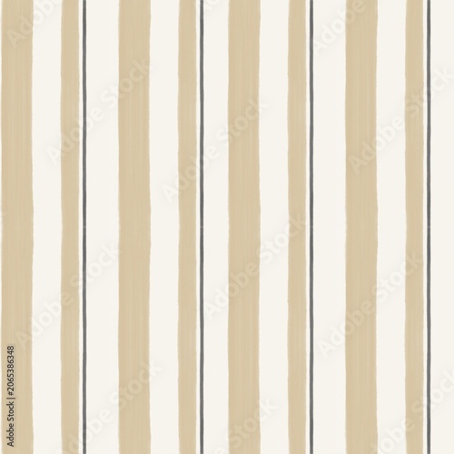 Elegant Cabana Stripe Seamless Pattern in Charcoal Grey and Sand