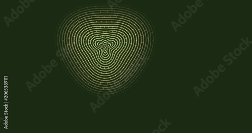 Abstract geometric animation with glowing blue concentric rounded triangular shapes, digital motion graphics background.