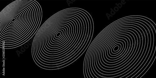 Obraz na plátne Seamless circular lines pattern radio wave background, radio wave illustration background