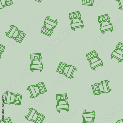 Bild auf Leinwand bucket cement line seamless pattern bucket cement thin line illustration