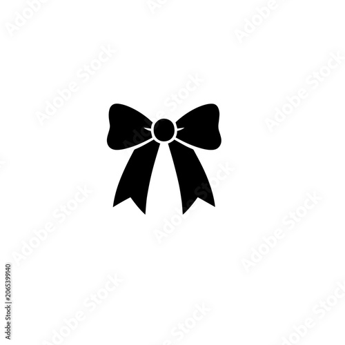 Large Gift Ribbon Bow Silhouette Illustration