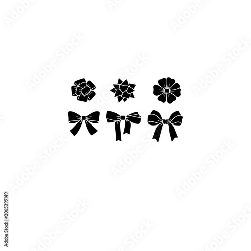 Decorative Ribbon Bow Collection Illustration