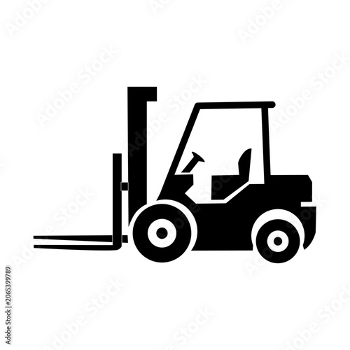 illustration showing forklift icons, The graphic represents material handling equipment for industrial and logistical applications.