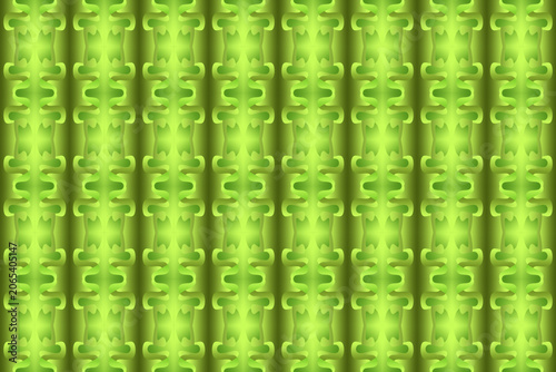 Vertical striped geometric pattern. Vintage bamboo pattern with glowing artistic curves. Endless vector design.