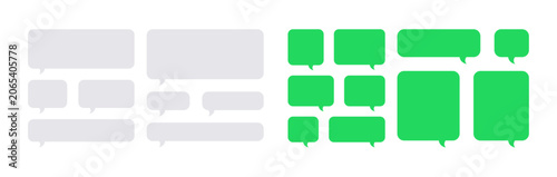 Quadro su tela Chat bubble and text message box set. sent and received.