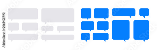 Fotografie Chat bubble and text message box set. sent and received.