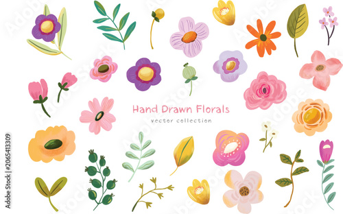 Watercolor Flower Collection Illustration