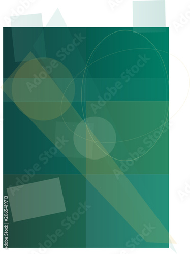 Abstract Geometric Shapes with Soft Gradient Background.
