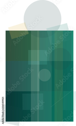 Abstract Green Gradient Background with Vertical Stripes.