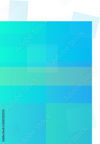 Abstract Gradient Blue Green Digital Art Background.