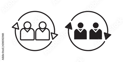 Customer retention icon for website, apps and UI.