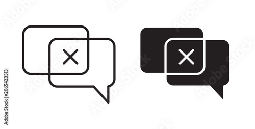 Bild auf Leinwand Disagreement icon for website, apps and UI.