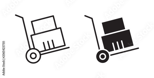 Obraz na plátně Hand truck icon for website, apps and UI.