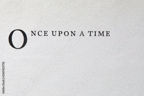 Once Upon A Time typed on white paper
