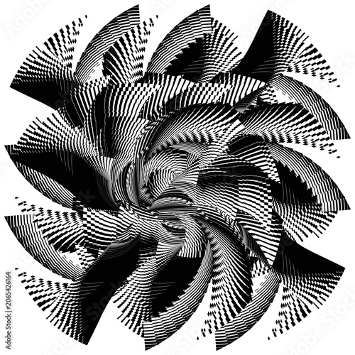 op art modern abstract background, creative dynamic pattern, complex organized structure, original decoration