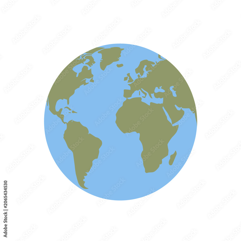 Fototapeta premium Earth Globe Icon Vector Illustration, Isolated Transparent Background for Global Business Technology and International Use