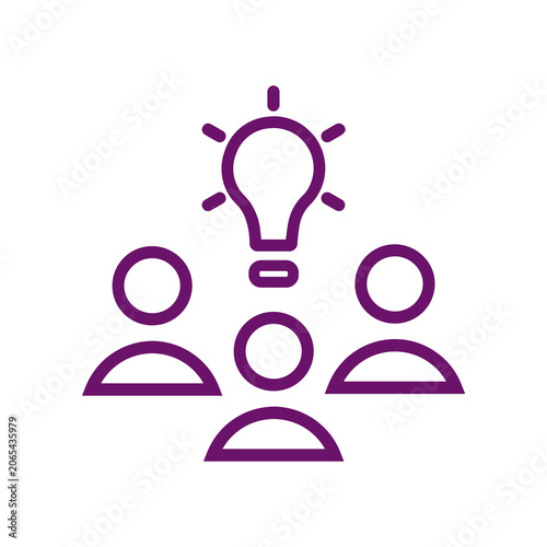 Minimalist light bulb idea and balance scale justice icons isolated on transparent background