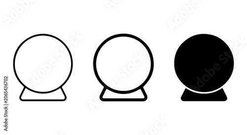 Foto Crystal Ball Icons, Fortune Telling Symbols, Mystical Orb Graphics, Future Predi