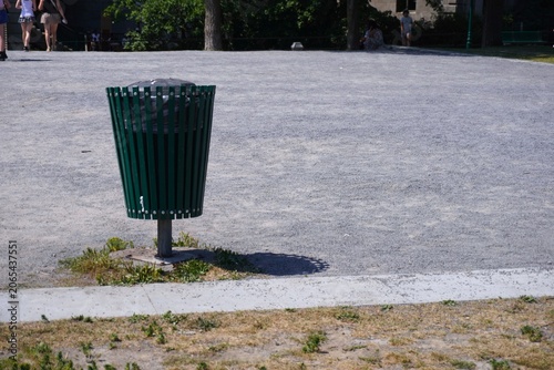 public garbage can in Quebec city