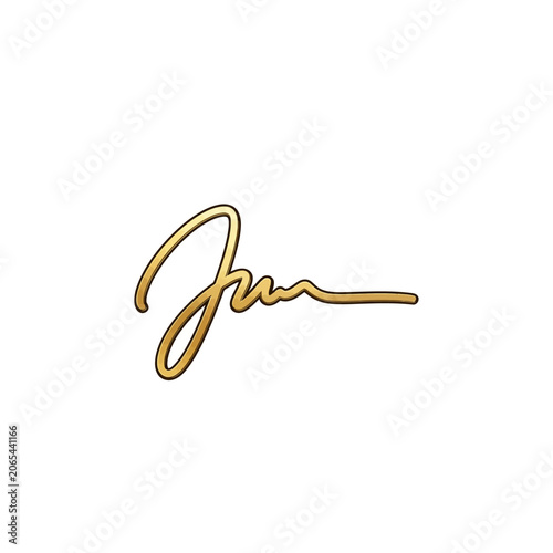 Luxury golden calligraphy of the month June on white