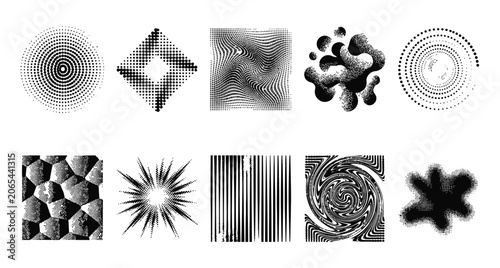 Collection of Abstract Geometric and Organic Design Shapes