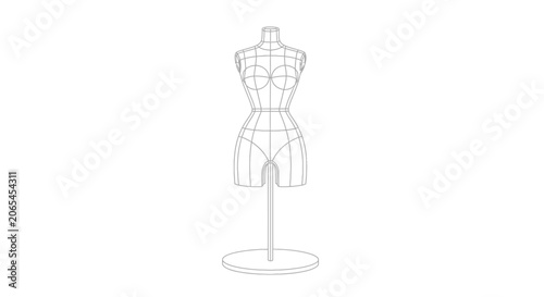 Classic Tailor Dress Form Mannequin in Fashion Design Studio