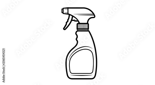 Transparent Plastic Spray Bottle for Cleaning and Gardening